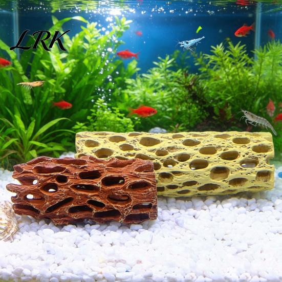 Betta Fish Rest Station Aquarium Shrimp Cave, Artificial Tree Trunk Hide, Tank Safe Cave Hideout, Realistic for Hiding And Resting Natural Style House