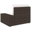 4 Piece Garden Lounge Set Brown Poly Rattan