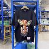 2026 New American Retro Washing Water Old Printing Loose and Versatile Trend Hip-hop Crew Neck Short-sleeved T-shirt for Men and Women