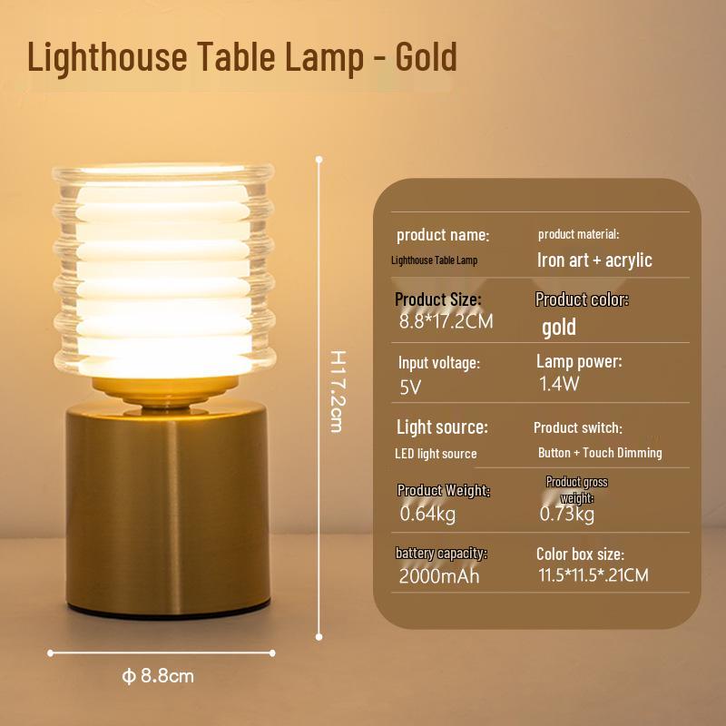 Creative LED Acrylic Night Light - Bedroom Desk Lamp Ornament