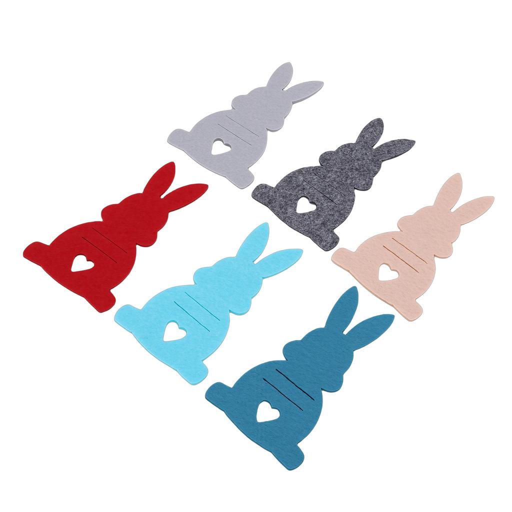 6Pcs Easter Bunny Money Holders Felt Bulk Cute Basket Stuffers   Decorations Mixed Color