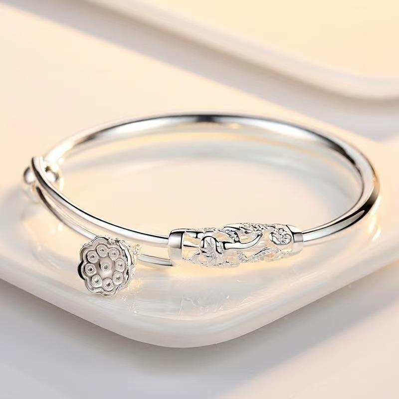 New Popular Lotus Root Bracelet, Silver-plated, Fashionable and Versatile, Niche Design, Simple, Light Luxury, High-end Feel, Young Style Bracelet