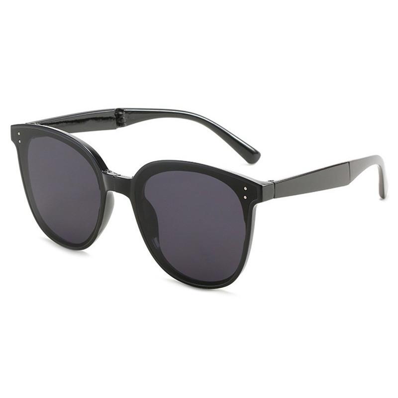 Fashion Portable Folding Sunglasses Women Vintage Eyewear for Men Polarized Glasses Female