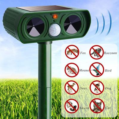 Solar Mouse Repellent Pet Repeller Dog Cat Bird Boar Mouse Mosquito Ultrasonic Solar Power Rechargeable Outdoor Indoor Tool Frighten Animals