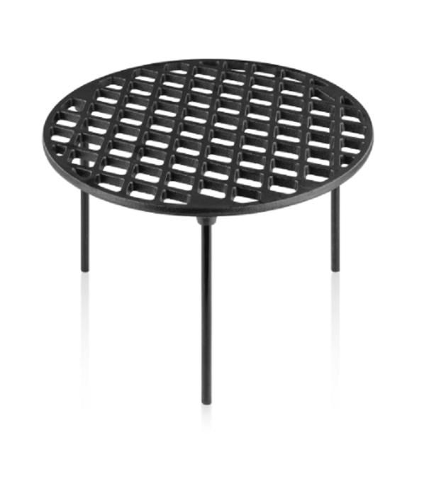 Grille de cuisson - BBQ-Toro - 30 cm - Fonte - Multifonctionnelle - 3 pieds ronds