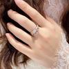 Crown Women's Adjustable Two-in-One Diamond Ring with Unique Design
