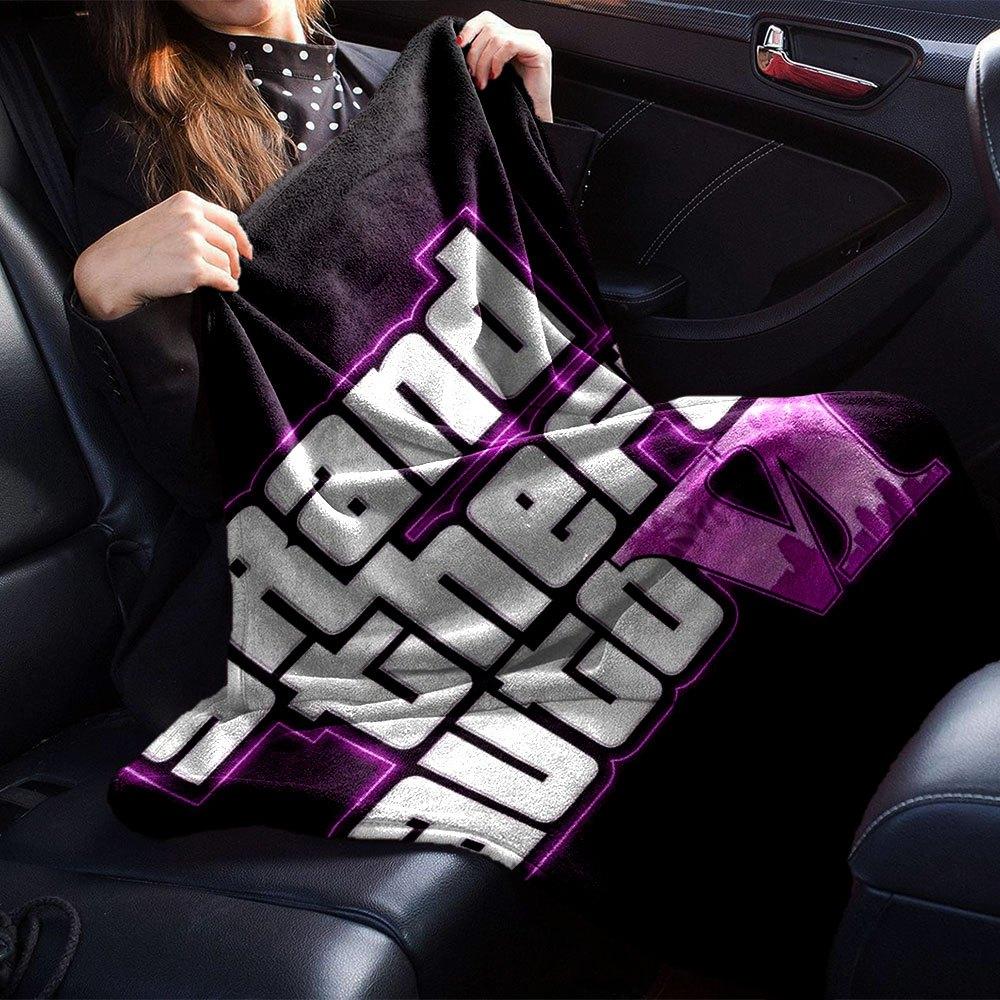 1 pezzo Coperta Morbida in Flanella Grand Theft Auto con Stampa di Designer Una coperta accogliente per tutte le stagioni, perfetta per il divano, il letto, l'ufficio