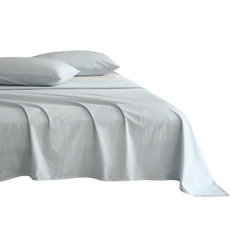MIDO HOUSE 60-Count Washed Cotton Bed Sheet 240x270cm