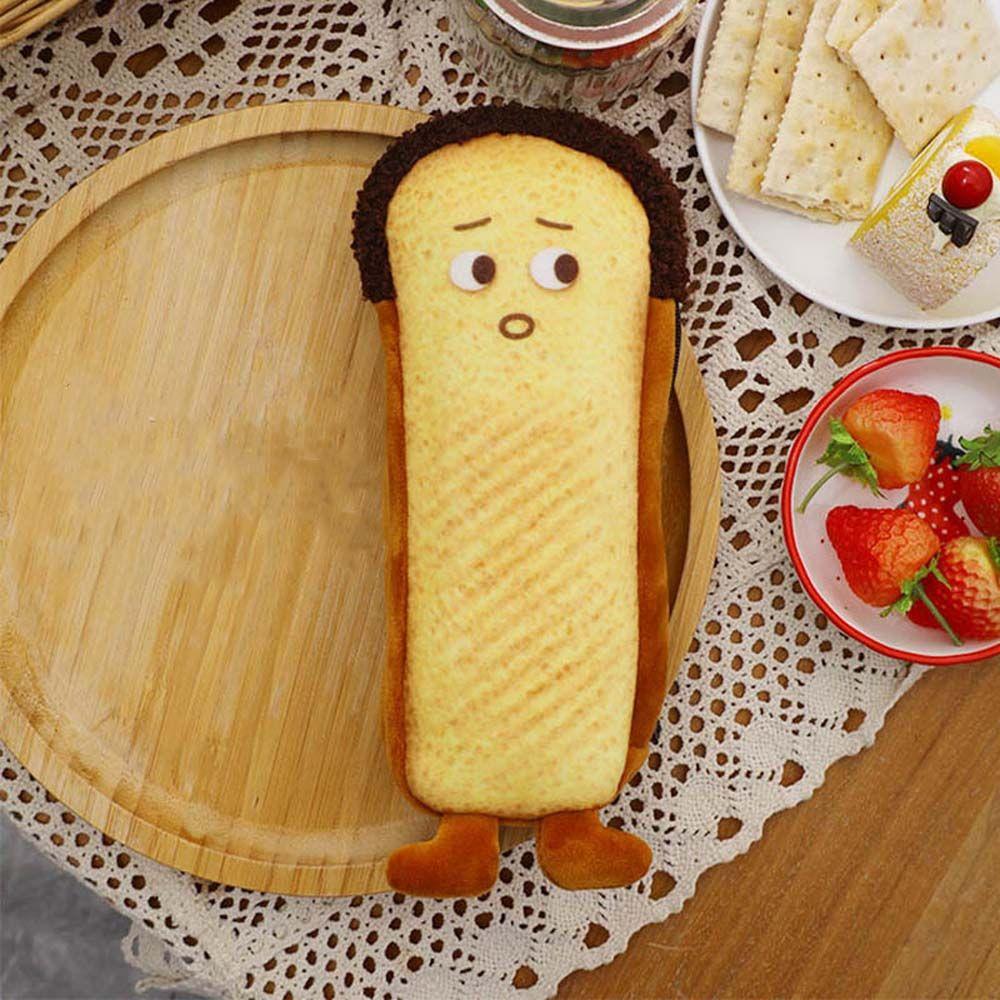 Storage Bag Wash Pouch Toast Pencil Cases Student Stationery Box Cosmetic Bag Bread Pencil Bag