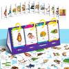 80Pcs Table Model Visual Word Card Natural Word Connected Sentences Letter Cognitive Early Educational Toys For Children Kids