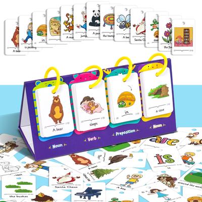 80Pcs Table Model Visual Word Card Natural Word Connected Sentences Letter Cognitive Early Educational Toys For Children Kids