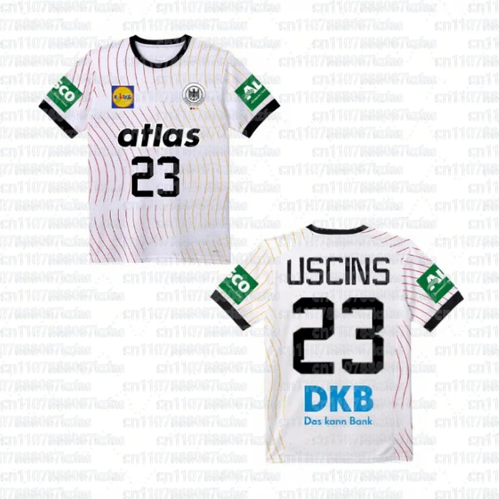 Maillot Handball Allemand Vente Chaude Parent Enfant Style 2025-26 Maillot de Handball Domicile et Extérieur T-shirt Imprimé 3D Tee à Séchage Rapide