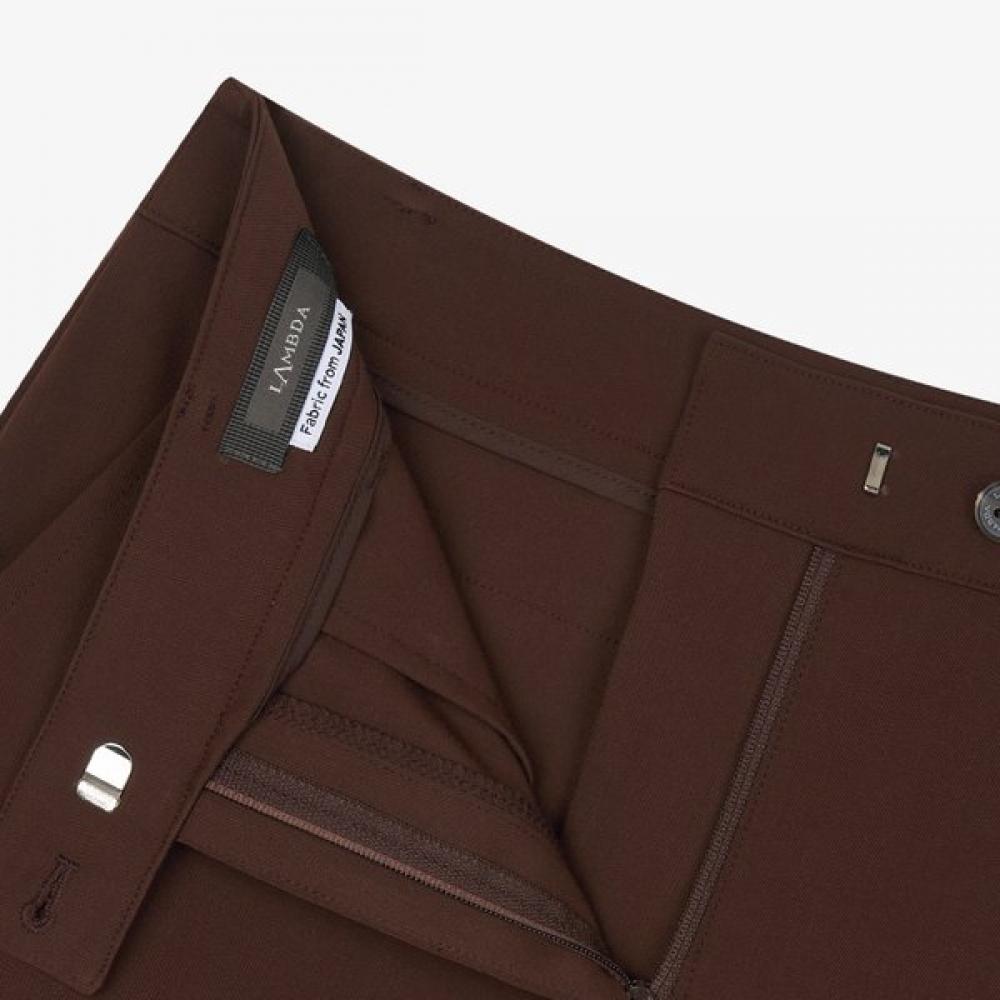 Lambda Women Golf Longline Slit Pants Cinnamon Brown 62611