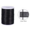 A84E-2X Satin Rattail Polyester Cord,295 Feet 2Mm Black Beading String For Macrame Bracelets, Jewelry Making, Arts And Crafts