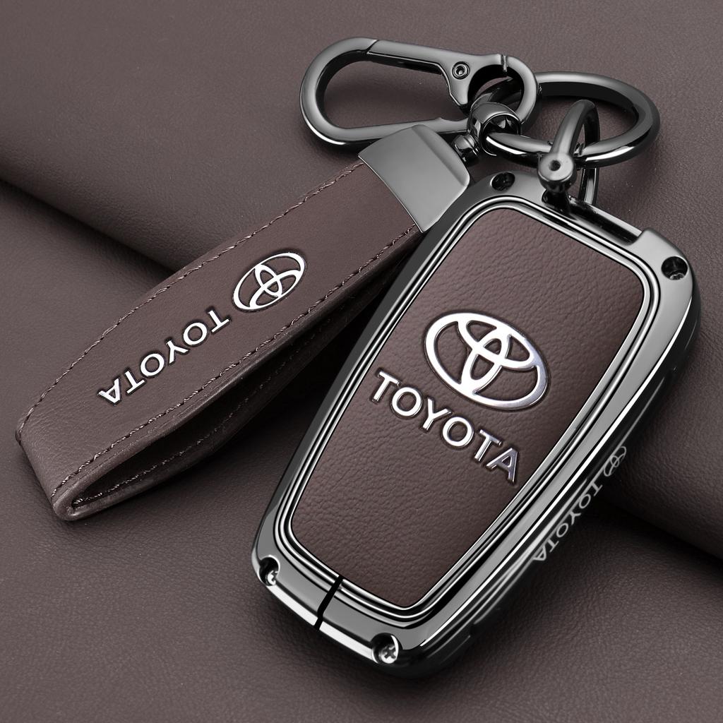 Car Key Case Cover Shell For 4 Button Toyota Prius Camry Corolla CHR C-HR RAV4 Land Cruiser Prado Fob Keychain Accessories