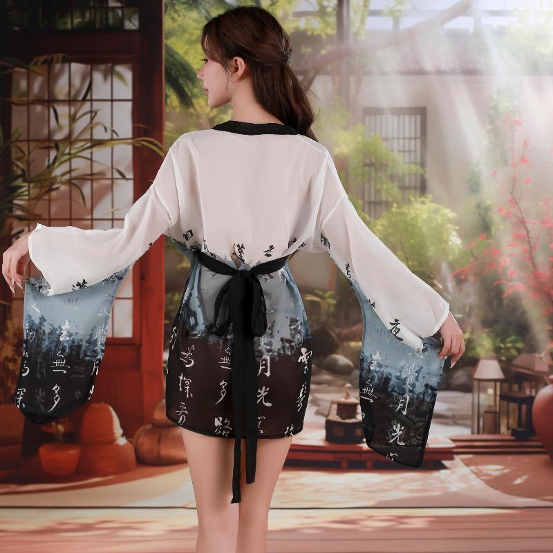 Sex underwear two-dimensional long-sleeved Hanfu seduction cosplay suit sexy women's pajamas