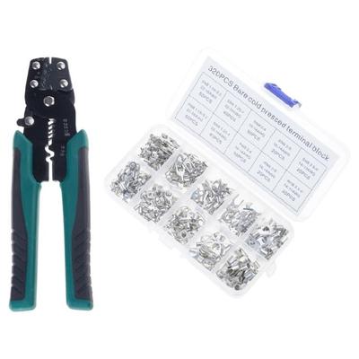 Crimping Pliers with 320Pcs RNB-/SNB- Electrical Connectors Wire Terminals Kit