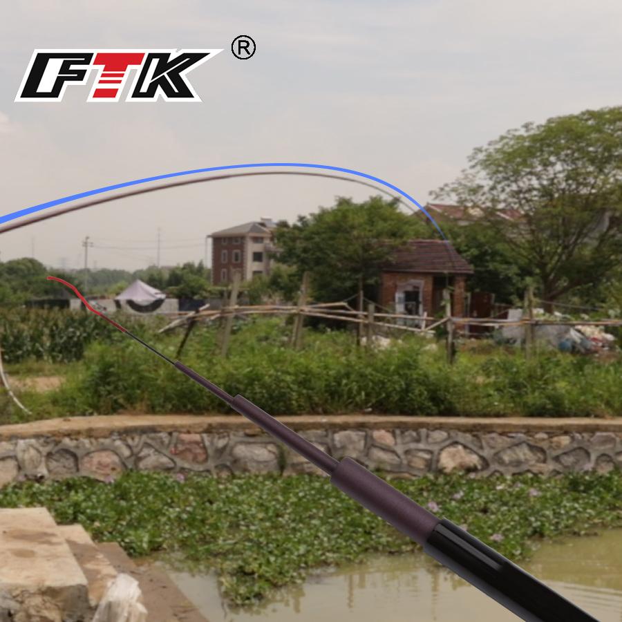 FTK Wędka karpiowa 2.7/3.6/4.5/5.4M twarde włókno węglowe przenośny ultralekki kij teleskopowy Max przeciągnij 5Kg narzędzia połowowe
