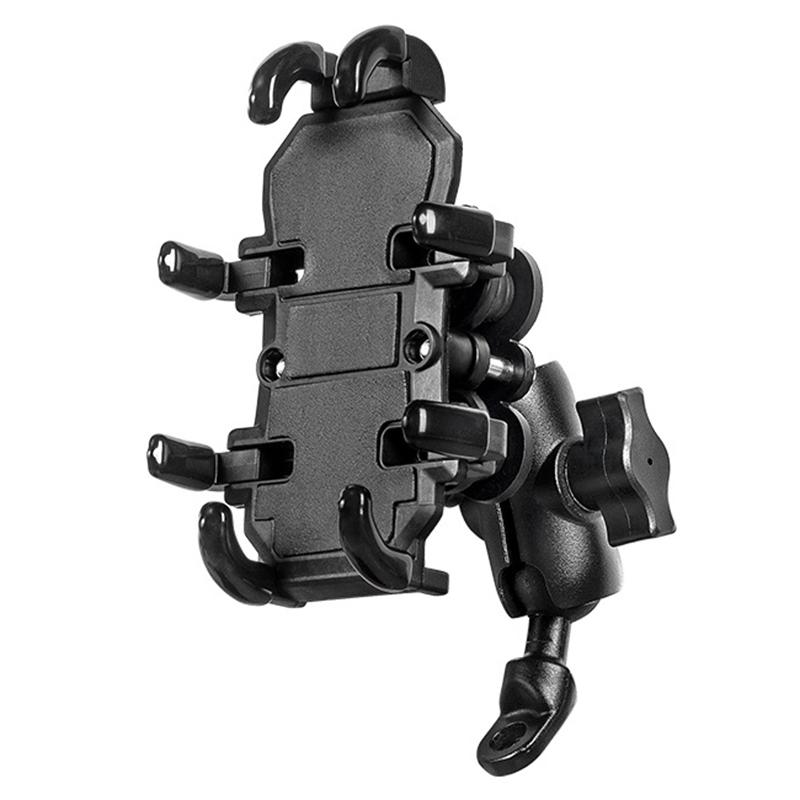 

BSDDP RH-F0108 Aluminum Alloy Bike Phone Holder Bicycle GPS Cycling Mount Phone Bracket Rearview Mirror Installation