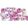 Assort. Perles en bois , FSC 100%, 6mm , tons roses, polies, 116 pces
