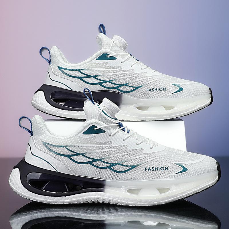 2024 Men's Rotating Buckle Mesh Running Shoes - Breathable, Casual, Trendy, All-Season Footwear