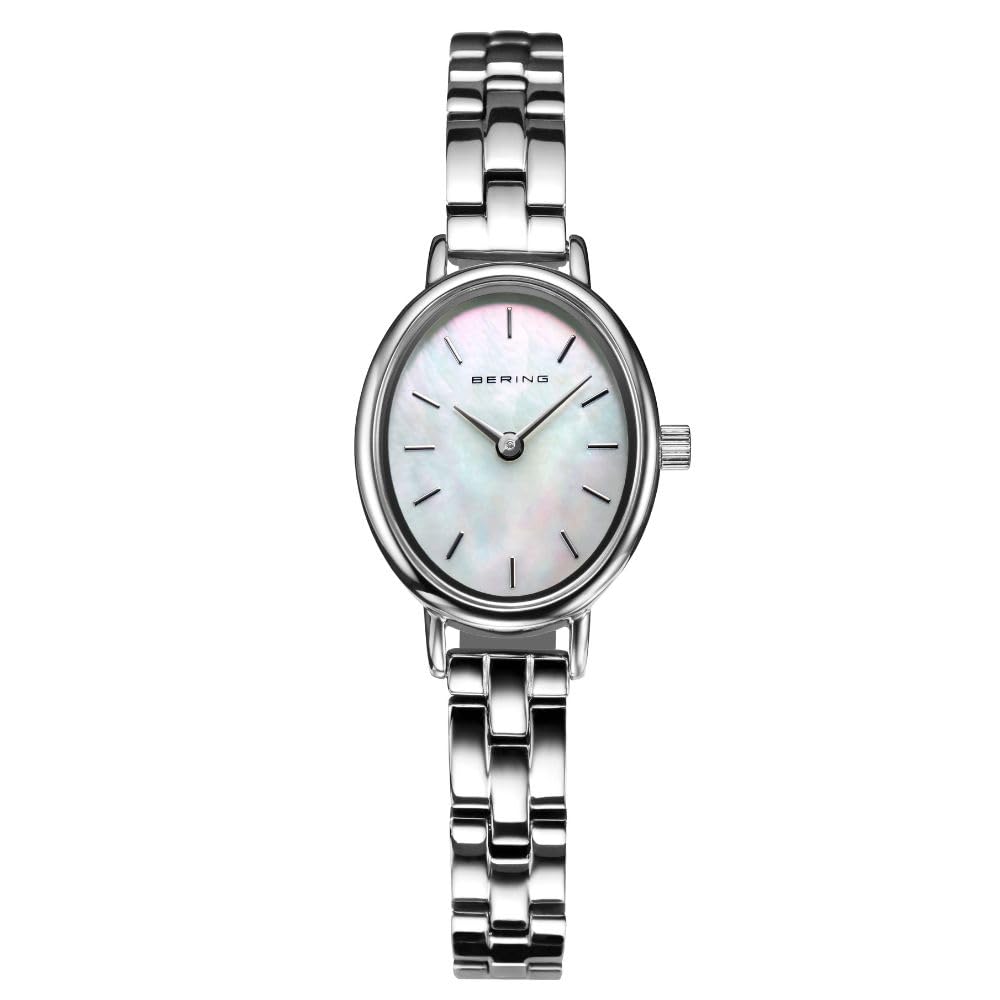 

BERING Unisex Classic Oval Women s Watch, Link, Silver, 11022-704