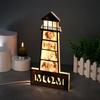 Personalized Lighthouse Photo Night Light Custom Family Picture Frame Light Acrylic Photo Lamp Gifts for Birthday Mom from Daughter Son(Style 11)