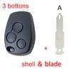 2 3 Bottons Car Key Fob Case Shell Housing For Renault Dacia Modus Clio 3 Twingo Kangoo Replacement Key Shell And Blade