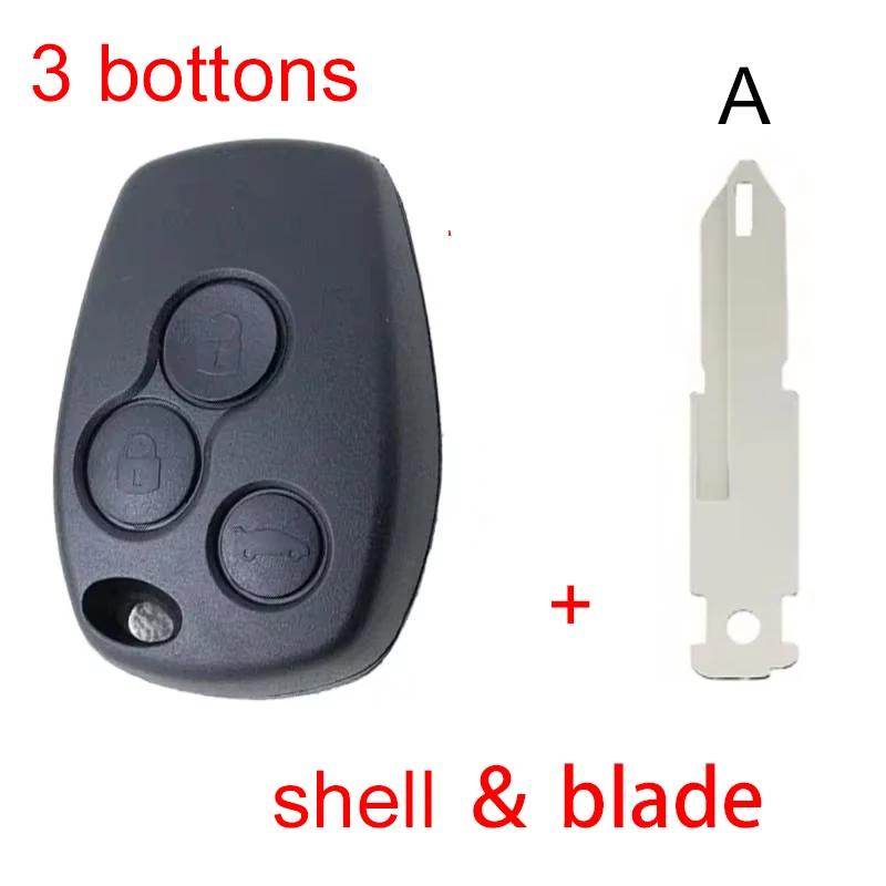2 3 Bottons Car Key Fob Case Shell Housing For Renault Dacia Modus Clio 3 Twingo Kangoo Replacement Key Shell And Blade