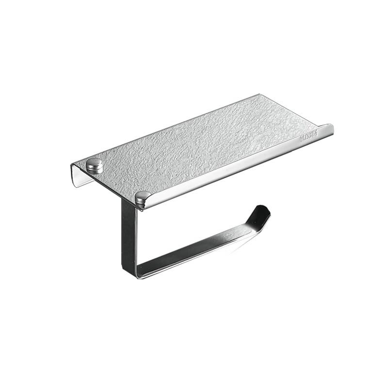 304 Stainless Steel Toilet Paper Holder with Phone Shelf
