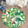 Green Tropical Plant Leaf Pattern Round Rug Living Room Bedroom Decorative Mat Children 'S Rug Anti -Slip Doormat Area Rug