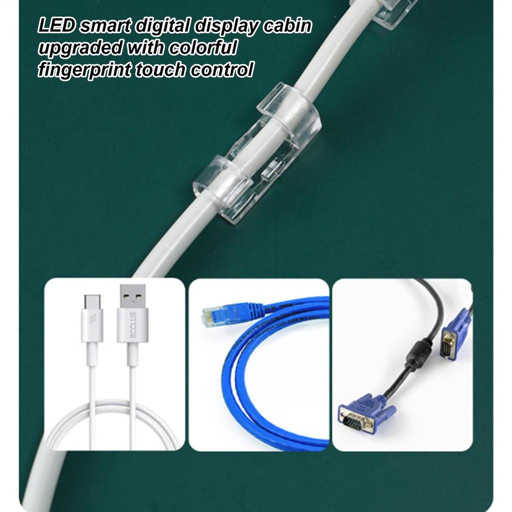 USB Cable Wire Cord Clip No Drilling Transparent Multi-Model Under Desk Cable Clip Adhesive Wire Holder Keeper Organizer