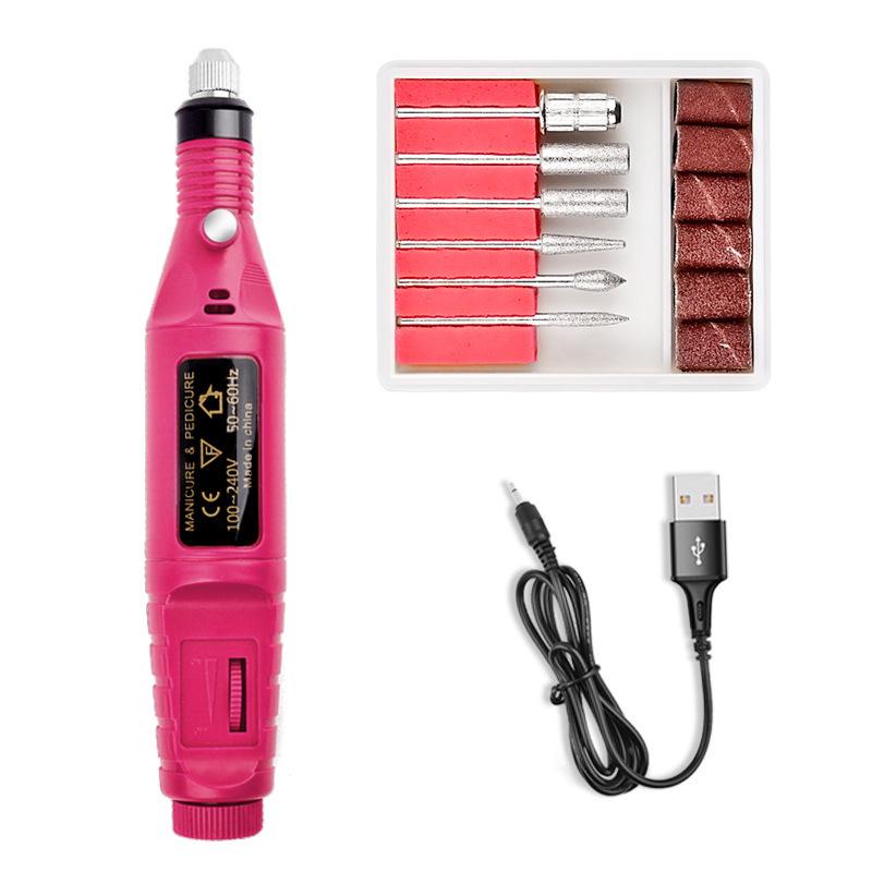 USB Charging Electric Nail Drill Machine Polish Grinding Nail Art Manicure Tool 14Pcs/Set
