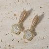 Luxury Flowers Dangle Earrings for Women Zirconia Earring Jewelry Wedding Party Accessories