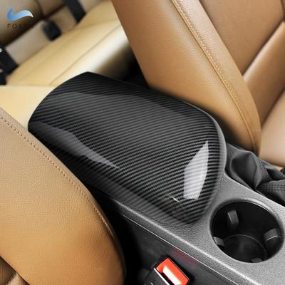 LHD ABS Carbon Fiber Pattern Car Accessories Center Console Lid Armrest Box Cover Trim For BMW X1 E84 2009 - 2012 2013 2014