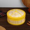 1Pc 5-6.5 Inch Cook Sticky Rice Chinese Food Making Handmade Steamer Basket With Lid Bamboo Kitchen Cookware Dumpling Steamer
