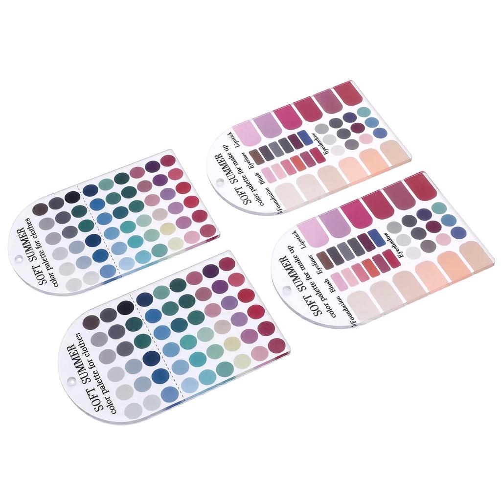 2 Sets Color Palette Cards Portable 12 Season Color Analysis Guide for Clothing Makeup Skin Tone Test