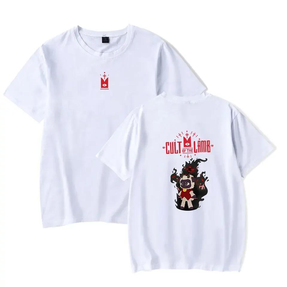 2024 Hot Game Cult Of The Lamb T Shirt For Adult And Kids Summer Short Sleeve Cotton Funny Tshirt Graphic Tees Streetwear Cospla