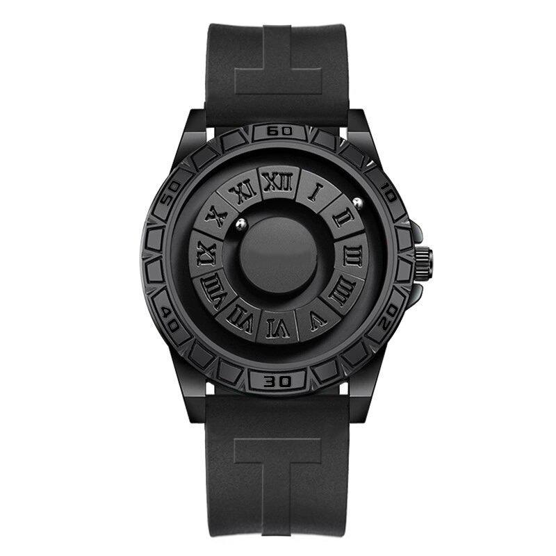 Creative Black Technology Men's Watch, Magnetic Levitation Ball Personalized Trend Mirrorless Quartz Watch