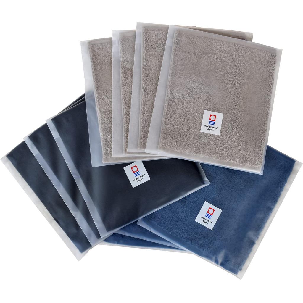 Just the Right Towel Individually Set of Imabari Imabari [Tabarat] Handkerchief, Gift, Wrapped, 10, Towel, (assorted)