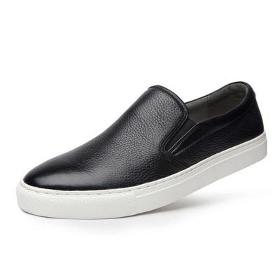 ModeNeu High End Herren Echtleder Freizeitschuhe Mode Prägnant Cool Slipper Loafers Herren Flache Leder Skateschuhe Männlich