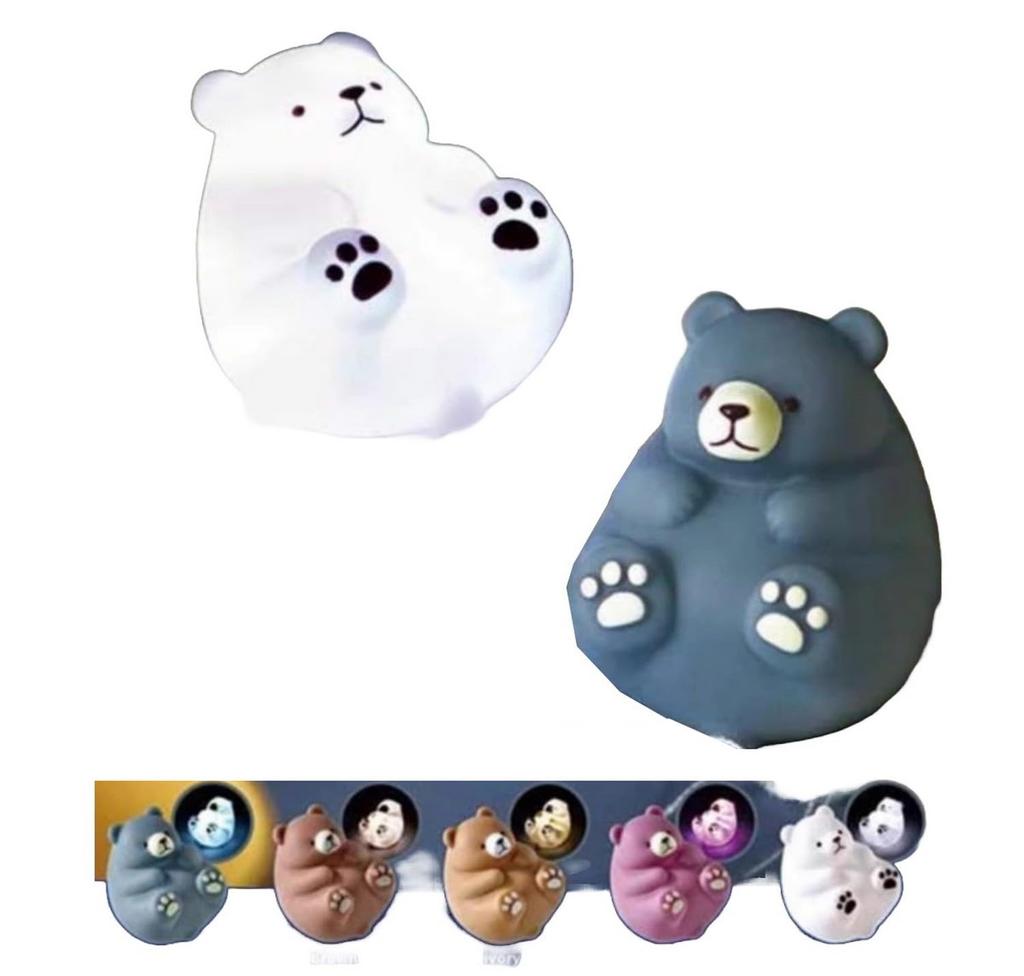 Relax BEAR Light Relax Bear Light x Complete Set of 5 Gachapon Capsule Toy Types,