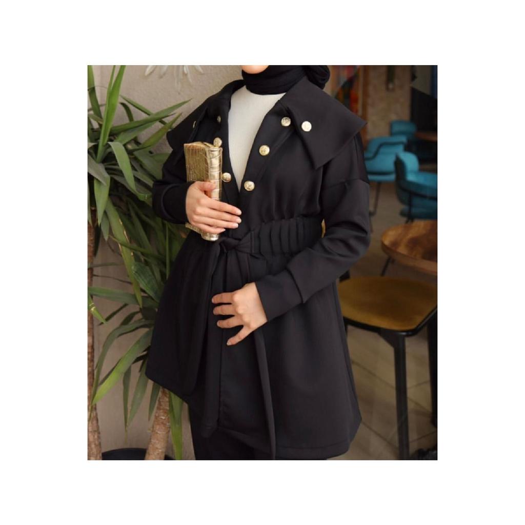 Schwarze Scuba-Jacke