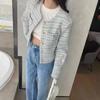 Spring and Autumn Women Pocket Single Breasted Jacket Elegant Tweed Cardigan Short Coat  for Women Loose Outwear
