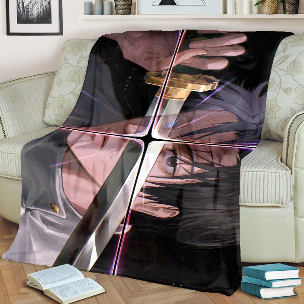 Jujutsu Kaisen Cozy Blanket Warm Flannel for Bedrooms, Sofas, Beds, Chairs, Picnics, Travel