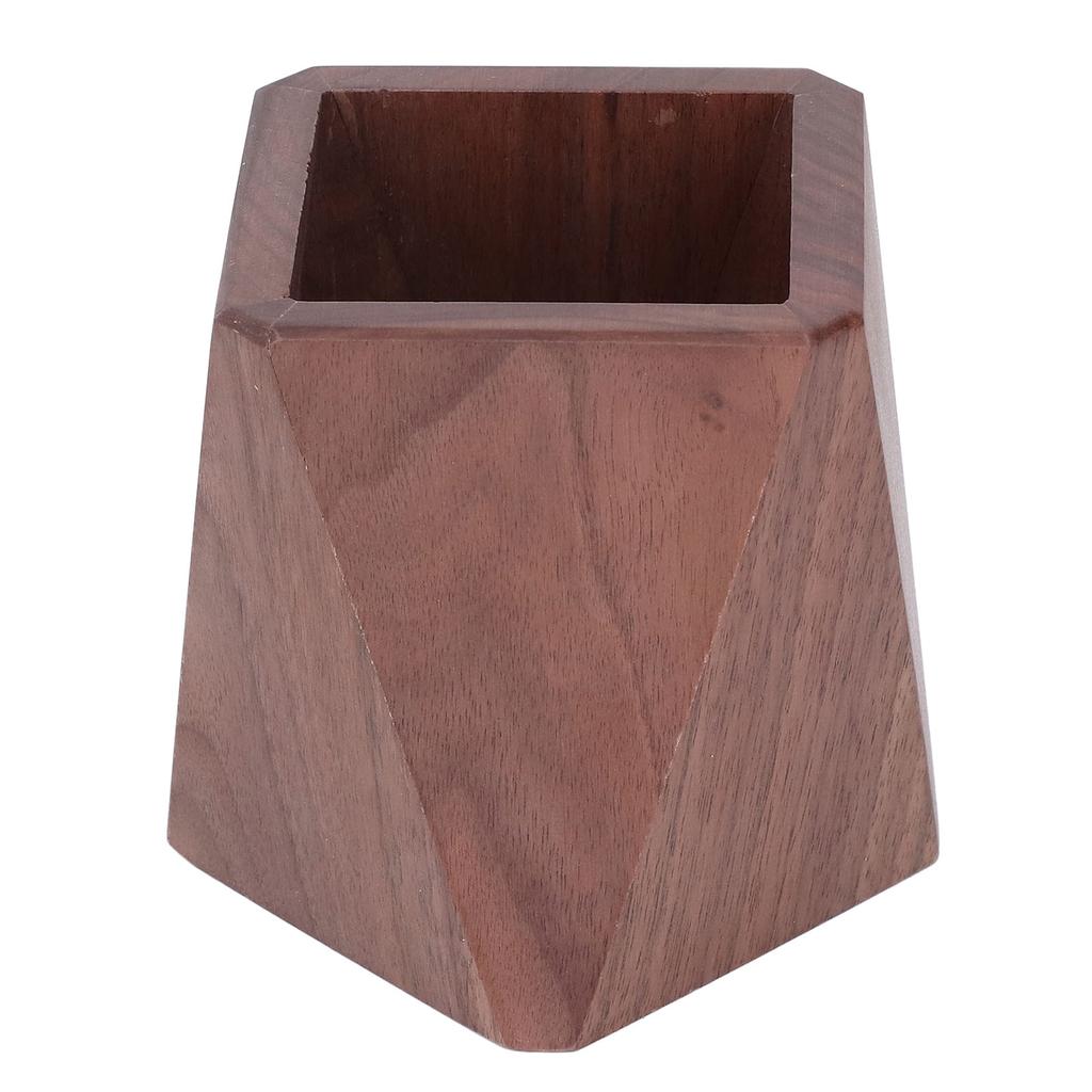 Black Walnut Wood Pen Holder Hand Made Exquisite Wood Pencil Holder Space Saving Multifunctional Pen Holder Cup for