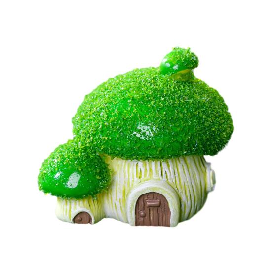 

Resin Mushroom House Figurine for DIY Terrarium & Fish Tank Decor Cute Fairy Garden Ornament Miniature Desktop Decoration for Home Office Party Unique D