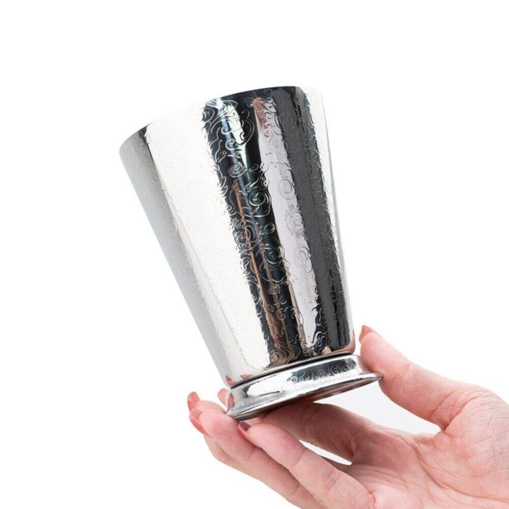 Durable Stainless Steel Rolled Mint Julep Cup 350ml Gold Cocktail Mug Silver Mint Julep Mug Kitchen