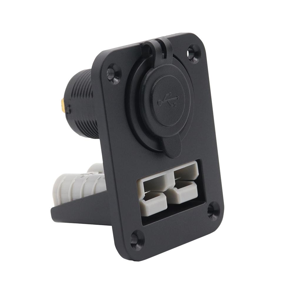 50 Amp Plug Dual USB Socket Flush Mount Recessed Plate