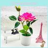 Artificial Rose Realistic Potted Plant Bonsai For Gift And Decoration Home